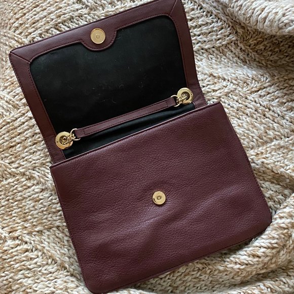 RARE Sam Edelman Maddy Leather Shoulder Bag, Wine - Picture 7 of 8